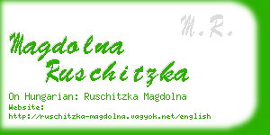 magdolna ruschitzka business card